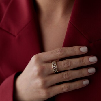 Kişiye Özel Tasarım İsim Yüzük - Özkonak (1)