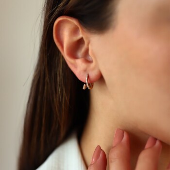 Kıvrım Suyolu J Küpe - Arax