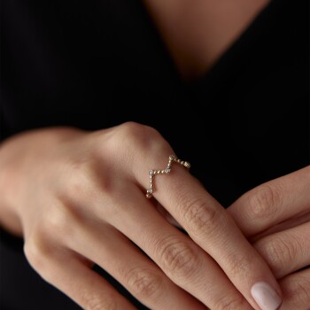 Kıvrım Top Yüzük - Rayna