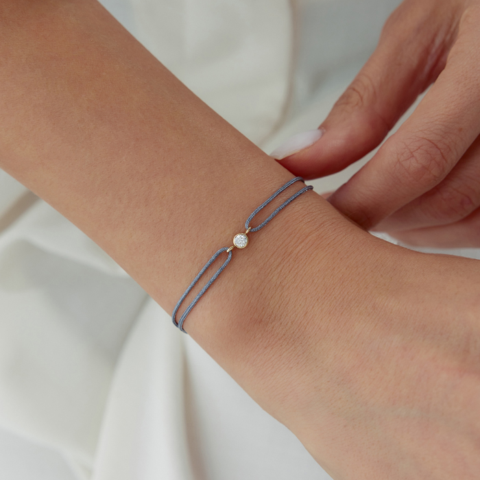 Koç Burcu White Topaz İpli Bileklik - 1