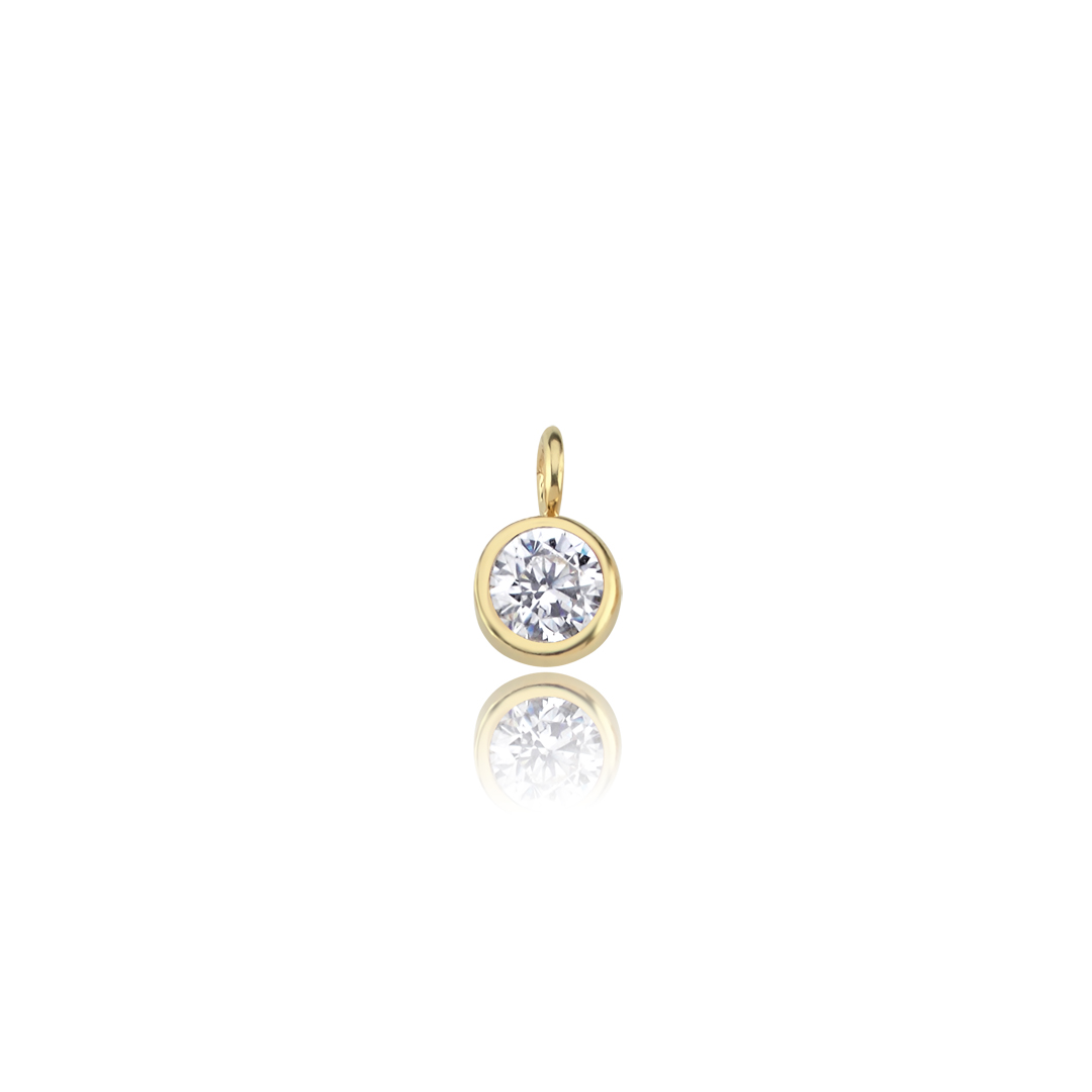 Koç Burcu White Topaz Charm - 1