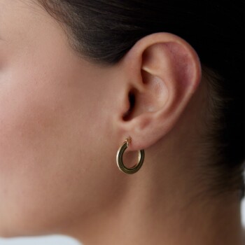 Köşeli İçiçe Halka Küpe - Dilmener (1)