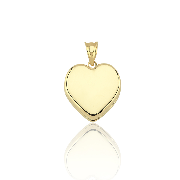 Köşeli Kapaklı Kalp Kolye Ucu - Ador