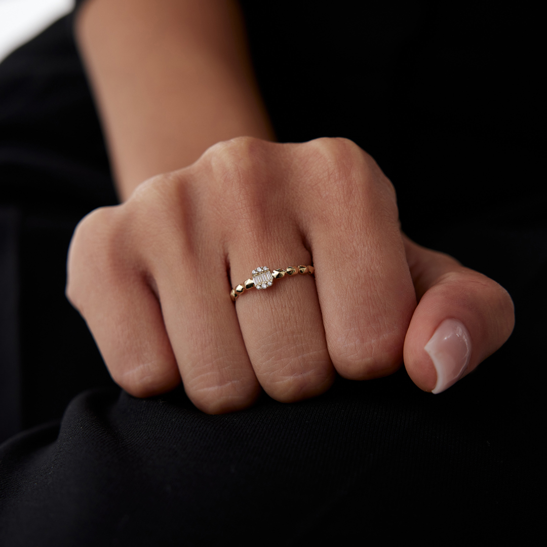 Köşeli Kapsül Baget Yüzük - 2