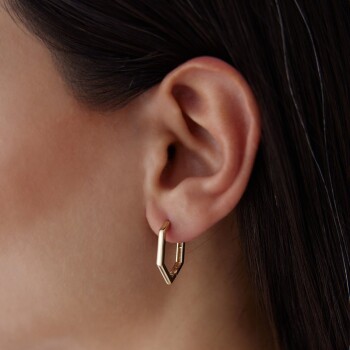 Köşeli Karo Küpe - Rayna