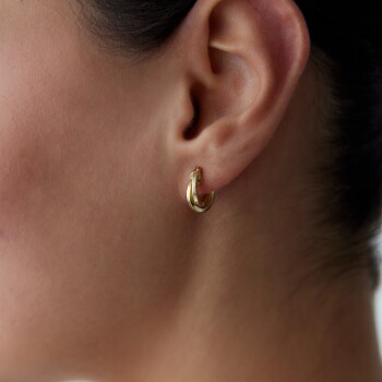 Köşeli Kıvrım Küpe - Dilmener