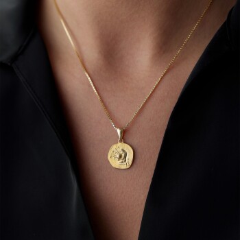 Kova Burcu Plaka Kolye - 1