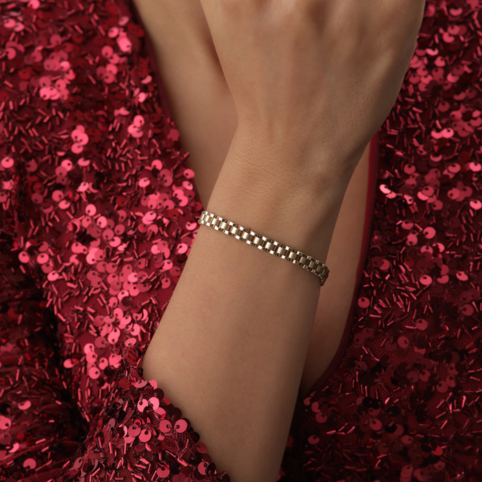 Kutu Zincir Altın Bileklik - Koşun (1)