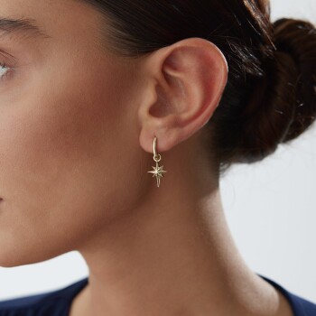 Kutup Yıldızı Detaylı Küpe - Arax