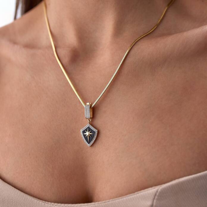 Kutup Yıldızı Kalkan Kolye - 1