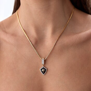 Kutup Yıldızı Kalkan Kolye - Ema (1)