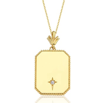 Kutup Yıldızı Plaka Kolye - 2