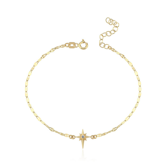 Kuzey Yıldızı Bumerang Altın Bileklik - Rayna