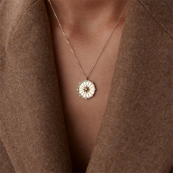 Kuzey Yıldızı Madalyon Kolye - Rayna