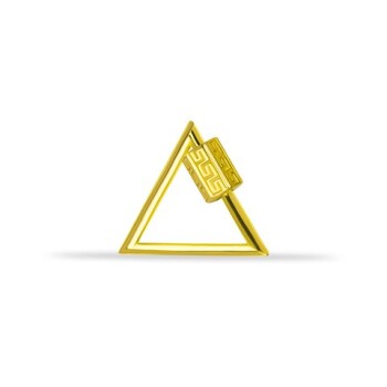 Labirent Motifli Üçgen Charm Kilidi - Dianora (1)