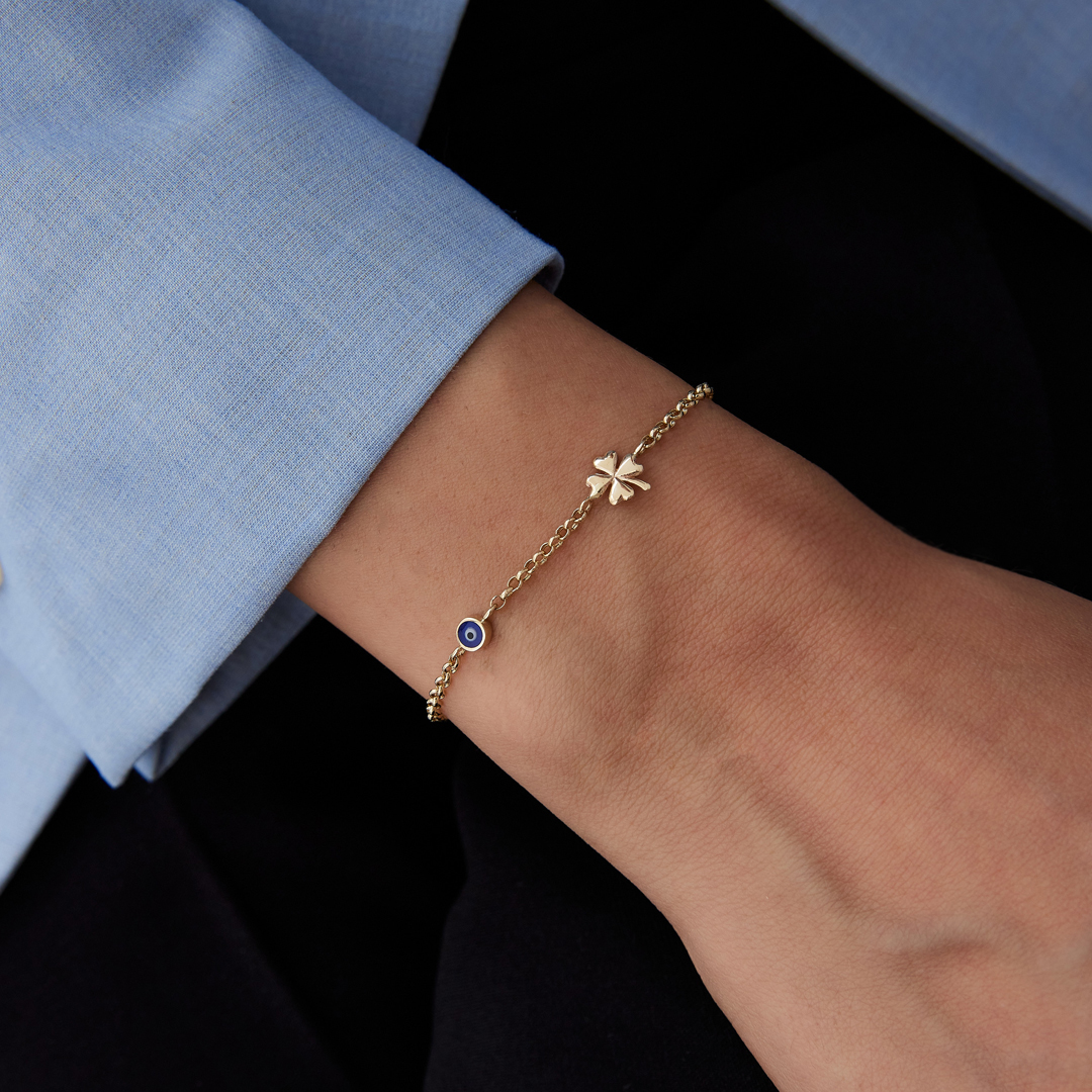 Laci Mine Göz Yonca Bileklik - 1