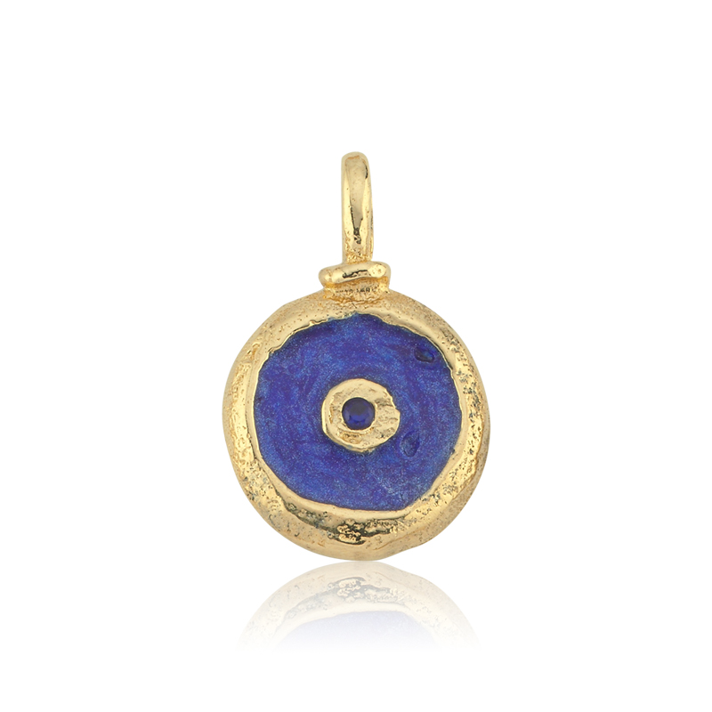 Laci Mineli Göz Kolye Ucu - Mavi Tuna