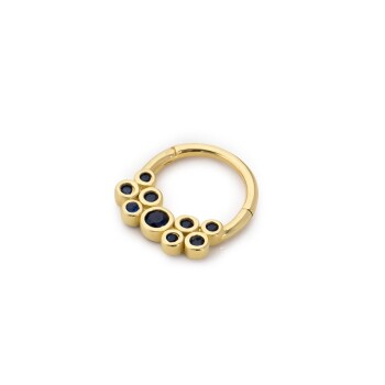 Lacivert Balonlu Helix Piercing - Alen