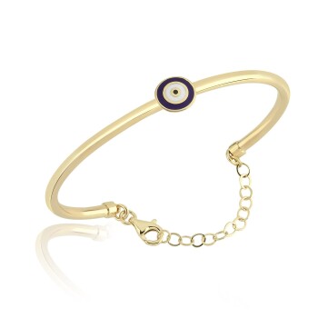 Lacivert Göz Figürlü Çocuk Kelepçesi - Melike