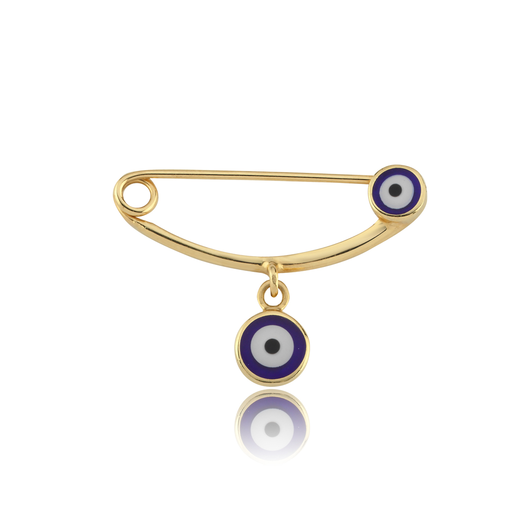 Lacivert Gözlü Bebek İğnesi - Cemart