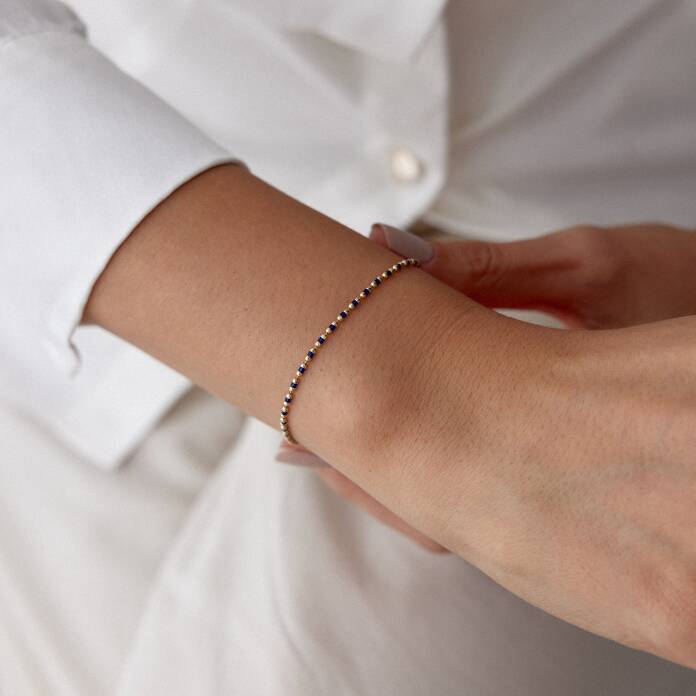 Lacivert Mineli Golf Bileklik - 2