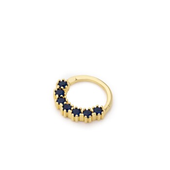 Lacivert Sıra Taşlı Helix Piercing - Alen