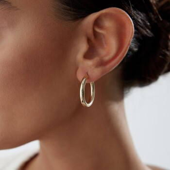 Large 4mm Bombe Halka Küpe - 3