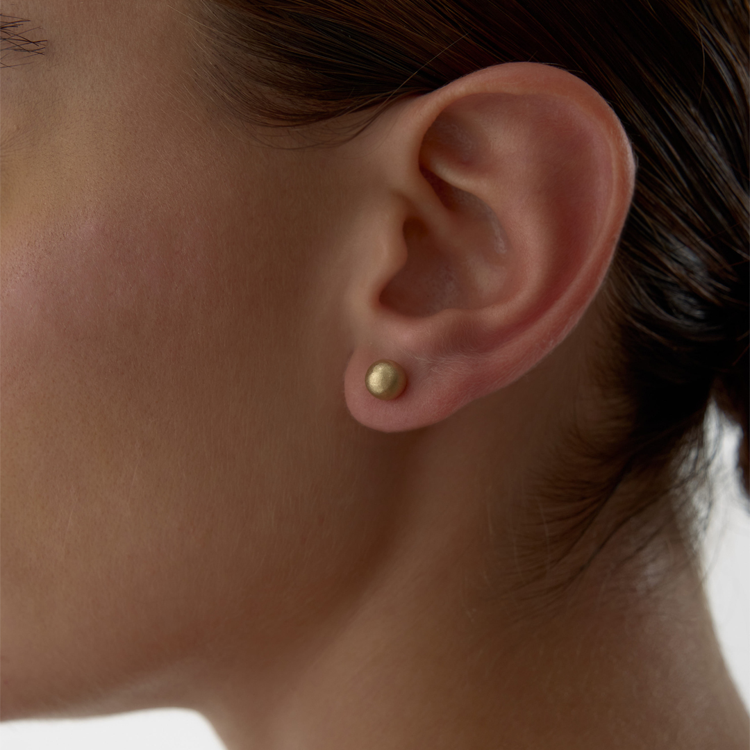 Large Gleam Dot Küpe - 1