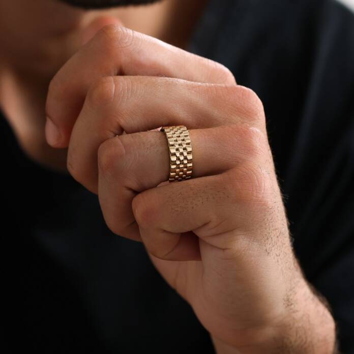 Large Kordon Erkek Yüzük - 1