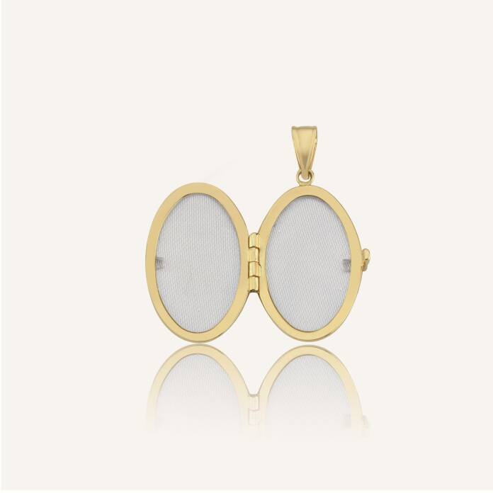 Large Oval Kapaklı Kolye Ucu - 2