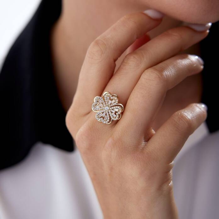 Large Yonca Çark Yüzük - 2