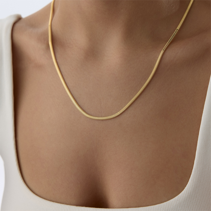 Large Zurelia Balık Sırtı Zincir - Midas