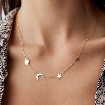 Lazer Kesim Şans Kolyesi - Rayna