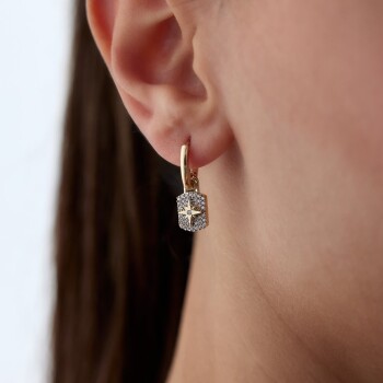 Levha Kutup Yıldızı Küpe - Arax