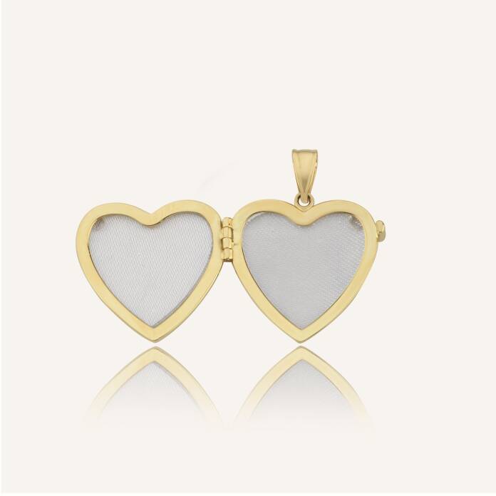 Light Kapaklı Kalp Kolye Ucu - 2