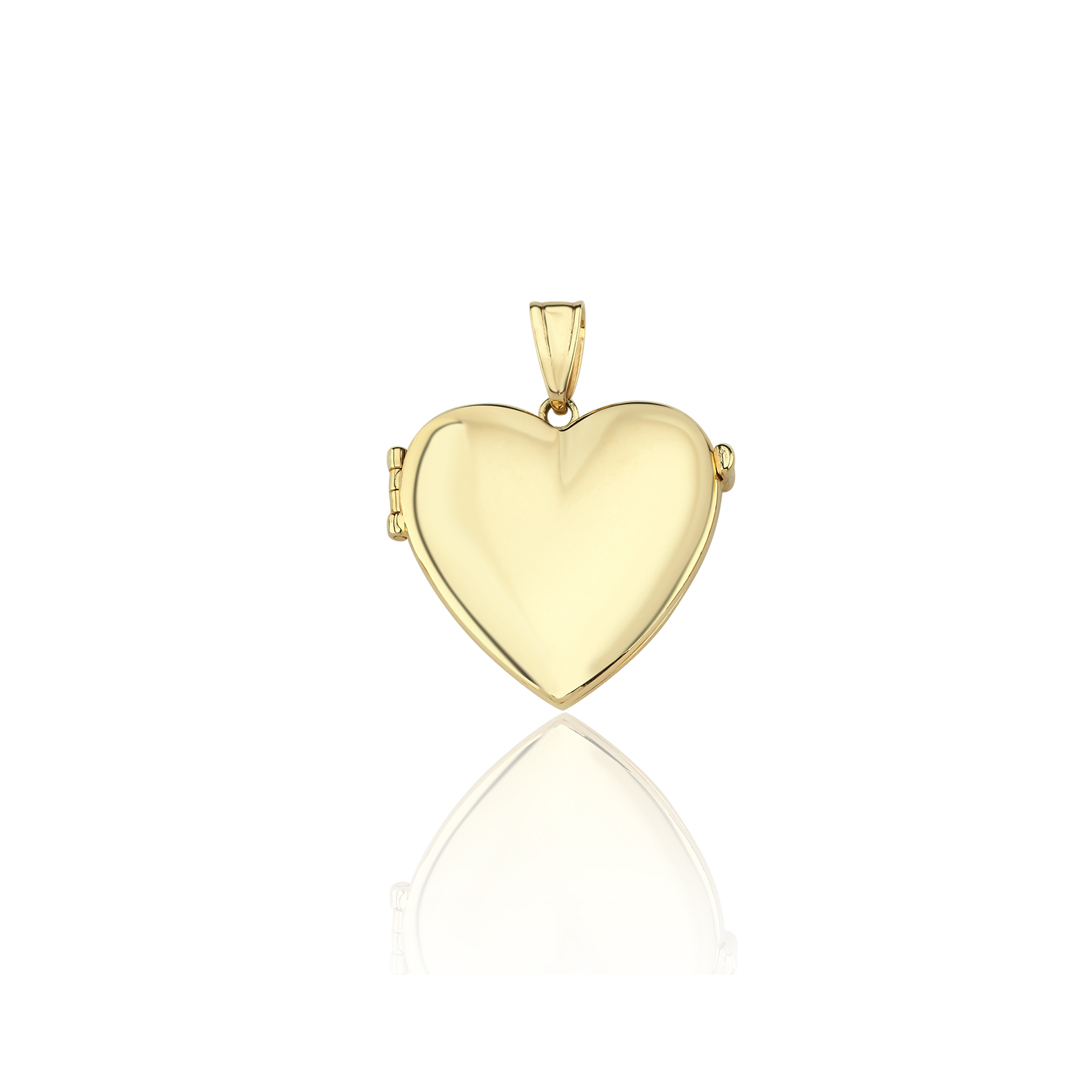Light Kapaklı Kalp Kolye Ucu - 1
