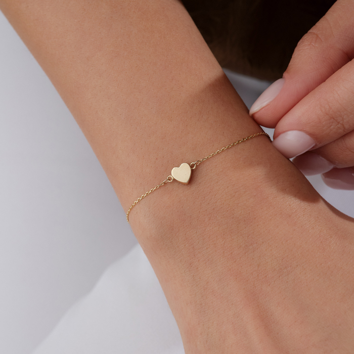 Line Heart Altın Bileklik - Rayna