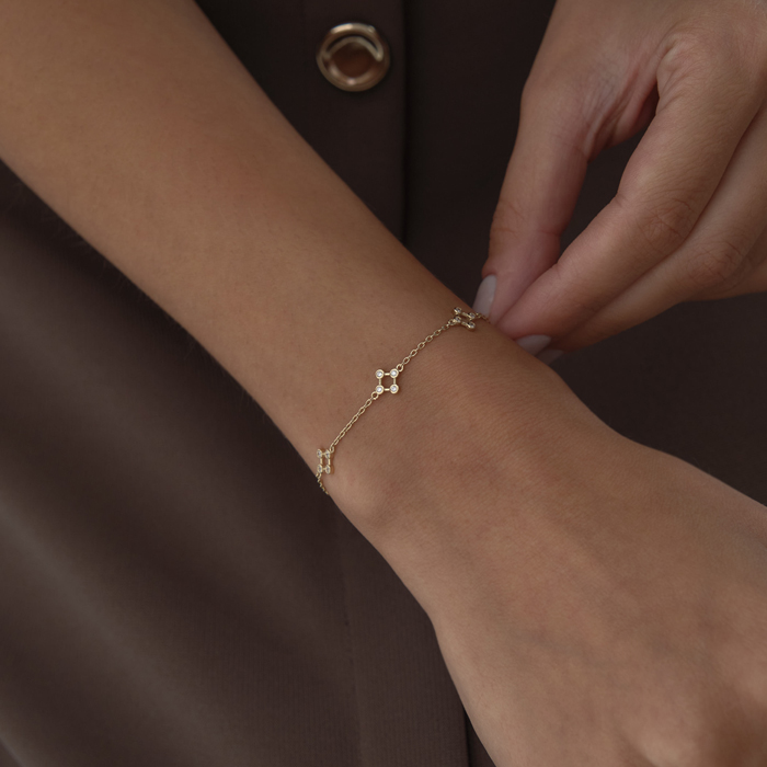 Line Taşlı Kare Bileklik - RİTİM