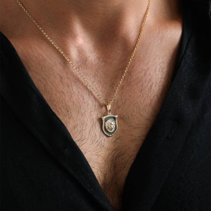 Lion Shield Erkek Kolye - 1