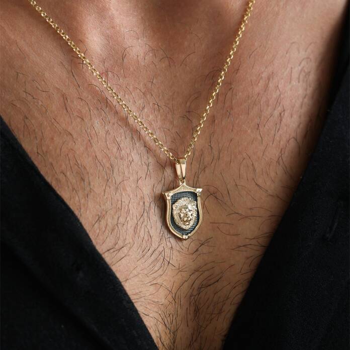 Lion Shield Erkek Kolye - 2