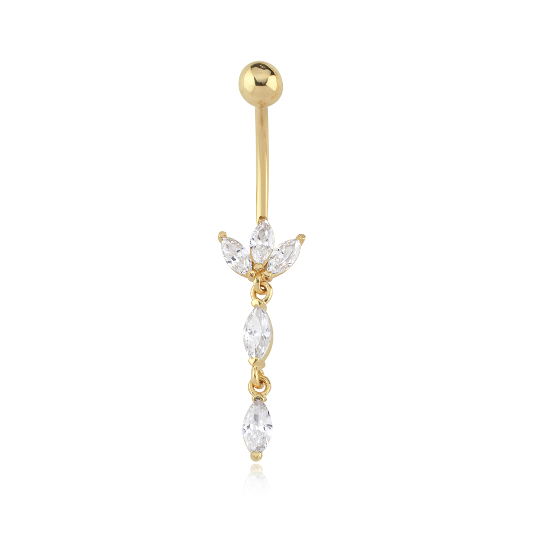 Lotus Sallantılı Göbek Piercing - 1