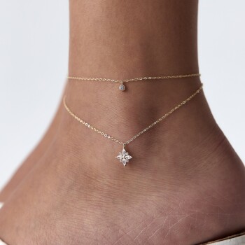 Lotus Ve Tektaşlı Halhal - Rayna