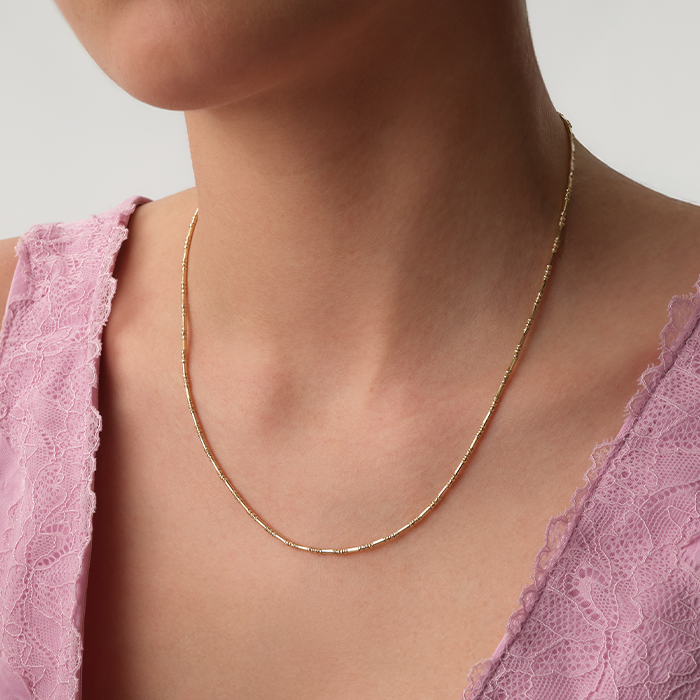 Lunera Slim Altın Zincir Kolye - Manos