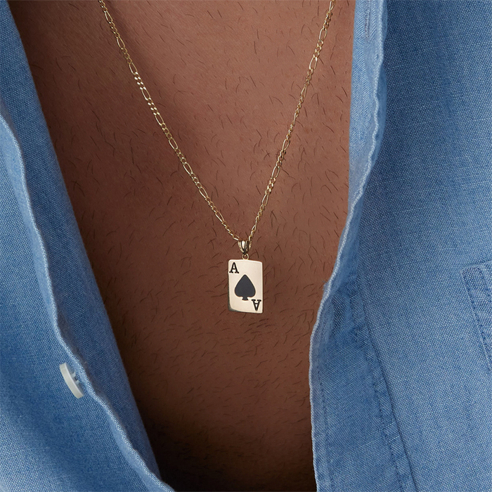 Maça As Erkek Kolye - Koçak (1)