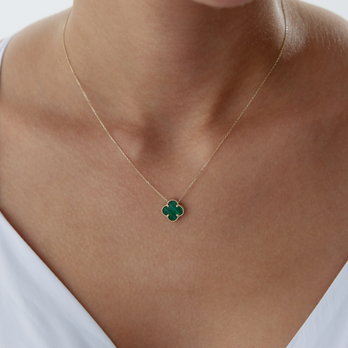 Malahit Yonca Cleef Kolye - Milades