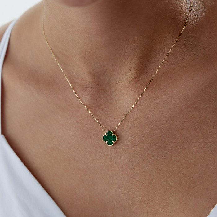 Malahit Yonca Cleef Kolye - Milades (1)