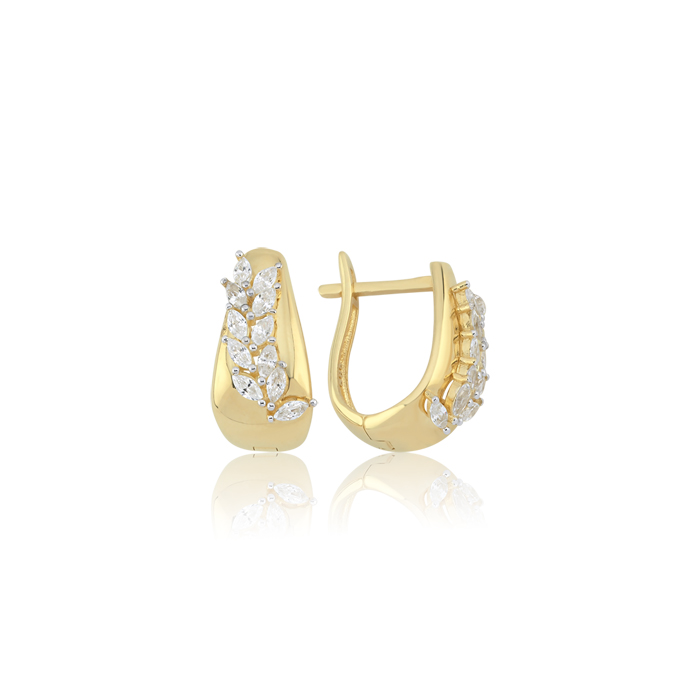 Markis Taşlı Bombe Küpe - Garo