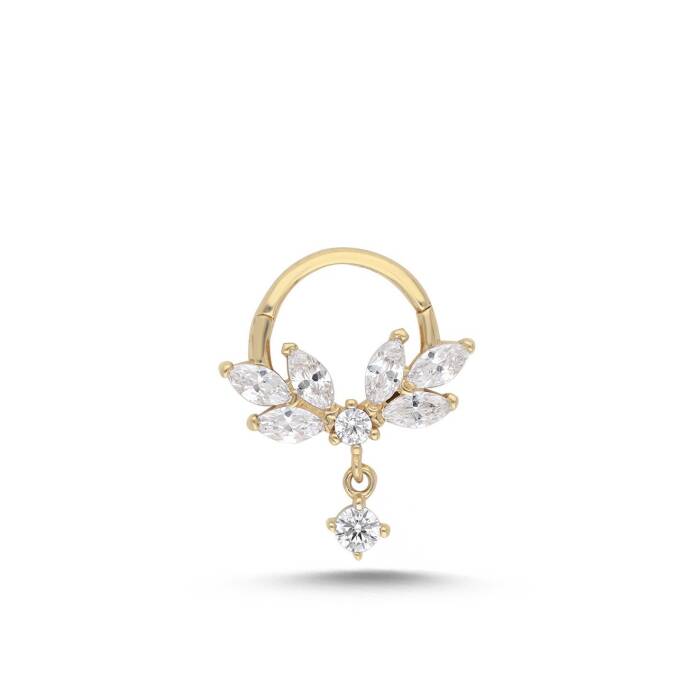 Markiz Taşlı Sallantılı Helix Piercing - 1