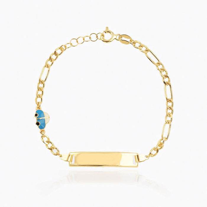 Mavi Arabalı Bebek Künyesi - Melike