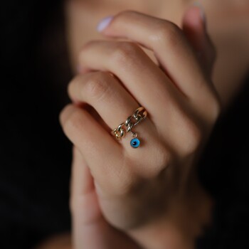 Mavi Boncuk Gurmet Yüzük - Alen (1)